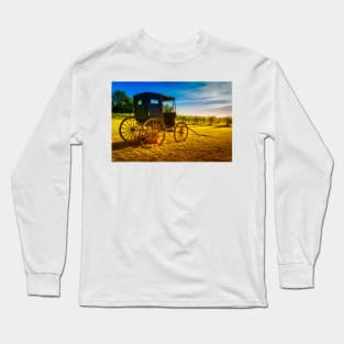 Old Horse Buggy At Sunset 1 Long Sleeve T-Shirt